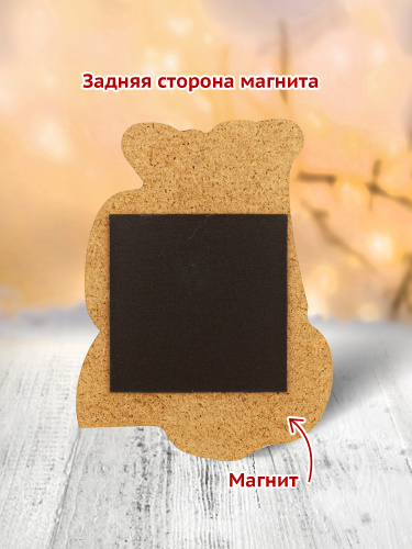 Магнит деревянный 3D "ХВ. Цветы. Верба" фото 2