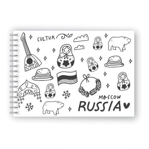 Блокнот на пружине "Moscow. Russia", 105х148 мм