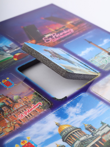 Набор магнитов "Санкт-Петербург. Коллаж № 5", изолон, 205х145 мм, 10 шт - Магниты Москва фото 5