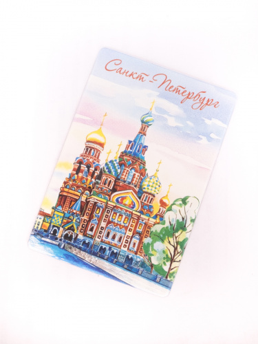 Чехол для карт "Санкт-Петербург. Спас на Крови. Акварель", 95х65 мм фото 3