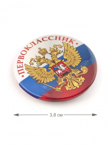 Набор значков "Первоклассник. Герб", закатные, 38 мм, 10 шт - Значки Москва фото 3
