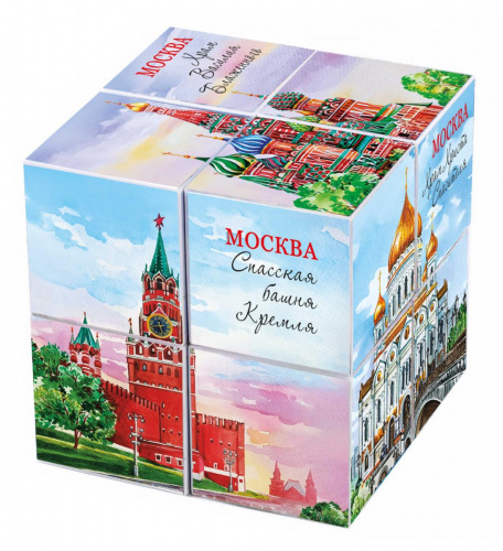 Кубик-трансформер "Москва. Акварель", 6х6х6 см