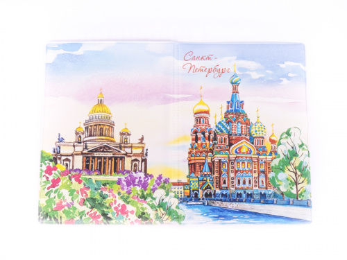 Обложка для паспорта "Санкт-Петербург. Спас на Крови. Акварель" фото 3