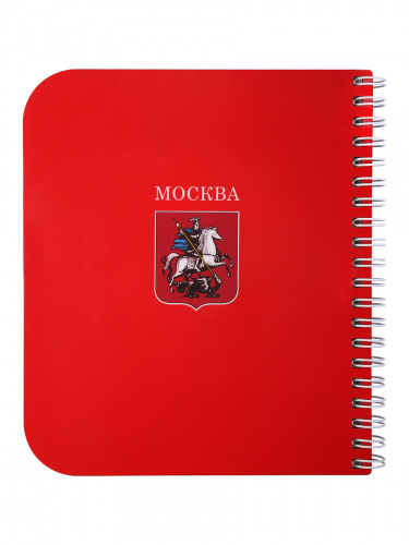 Блокнот деревянный с ручкой "Москва. Коллаж", на пружине, 125х172 мм фото 2