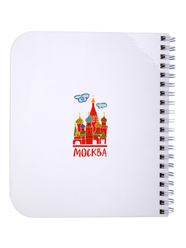 Блокнот деревянный с ручкой "Москва. Карта", на пружине, 125х172 мм фото 2