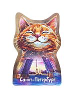 Магнит "Санкт-Петербург. Рыжий кот", МДФ, 52х77 мм