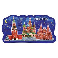 Магнит "Москва. Вечерняя Москва", МДФ, 84х44 мм