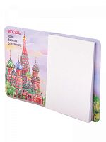 Магнит с блоком для записи "Москва. Собор Василия Блаженного. Акварель" + запасной блок
